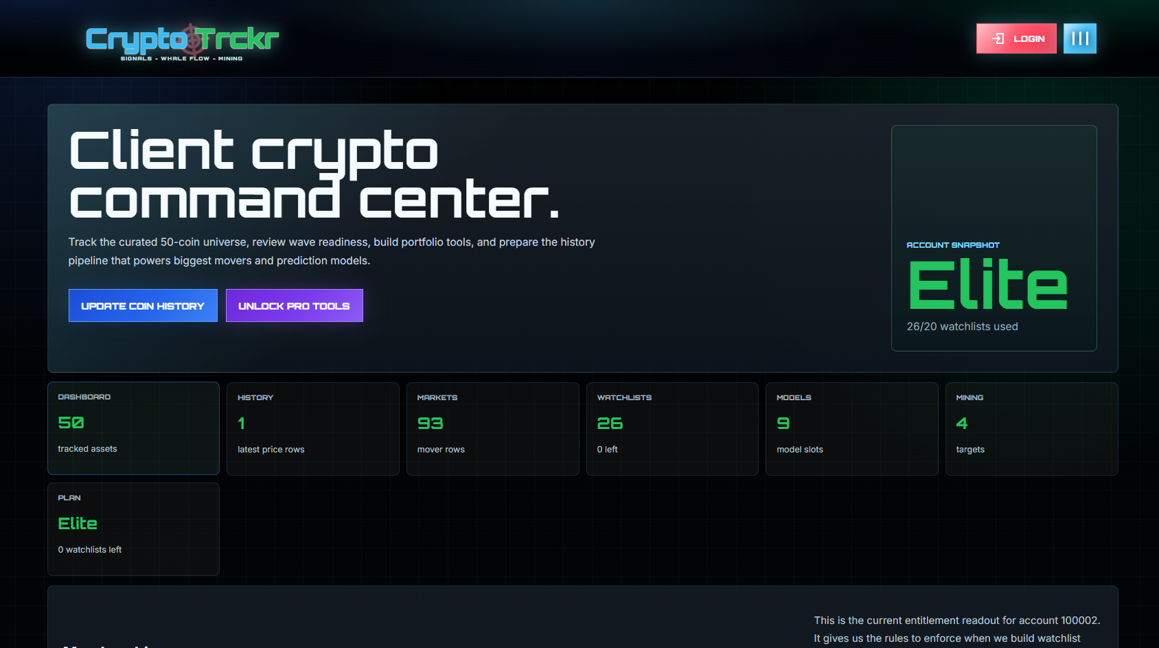 CryptoTrckr.com screen 3