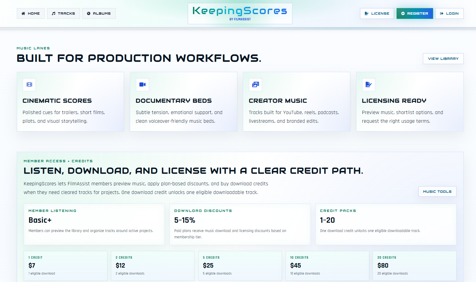 KeepingScores screen 2